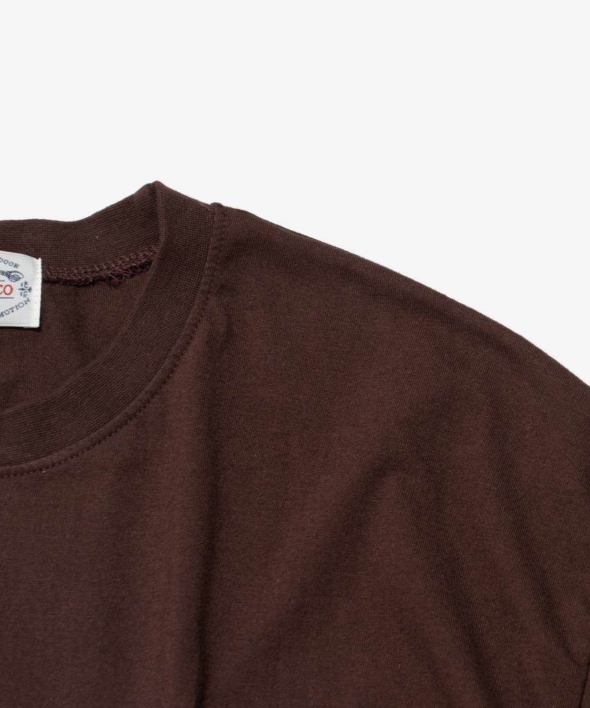 Wogseuaenko Layered Washed Short Sleeve T-Shirt (Brown)