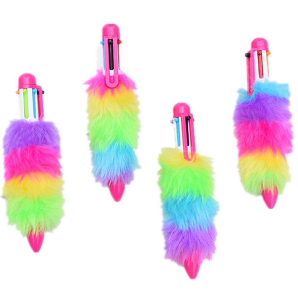 

Plush Color Ballpoint Plush Pen 6 Colors Colorful Plush Writing Pen Writing Tools