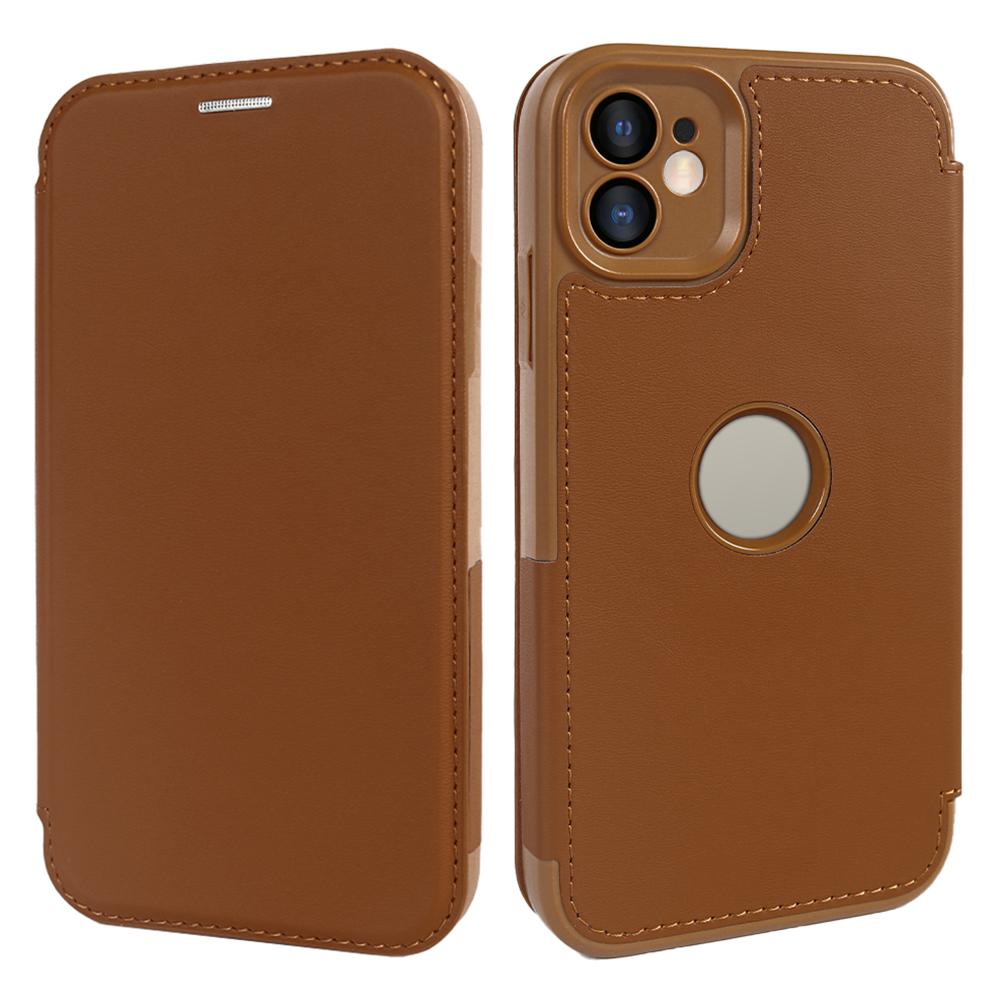 

For iPhone 12 Magnetic Case RCS Eco Friendly Phone Cover with RFID Blocking Brown