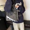 Denim Women's Bag  New Fashion High Capacity  Durable  Resistant  Popular  Versatile  Unique Shoulder Bag