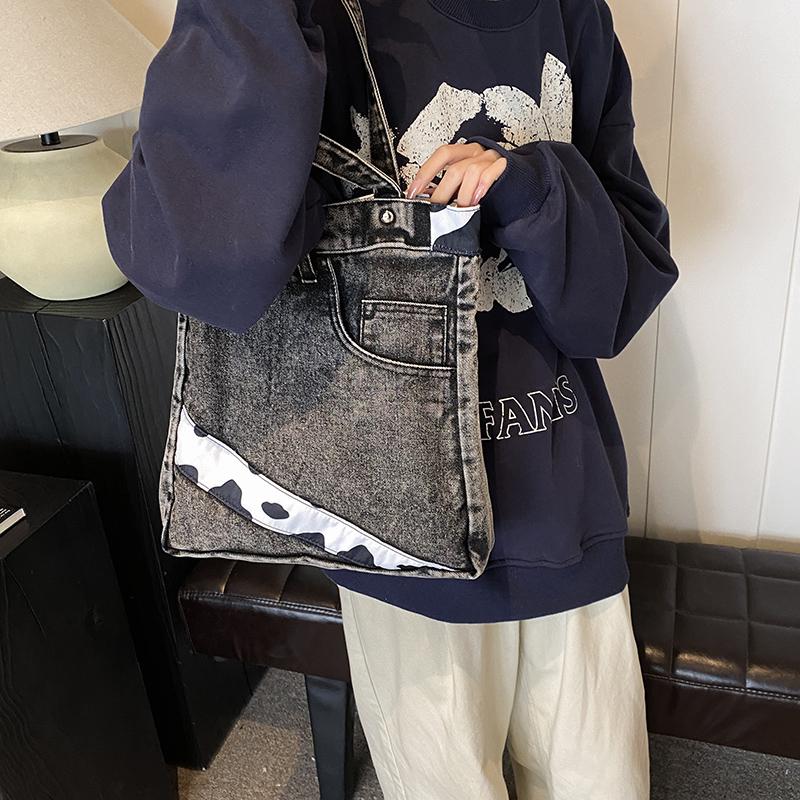 Denim Women's Bag  New Fashion High Capacity  Durable  Resistant  Popular  Versatile  Unique Shoulder Bag