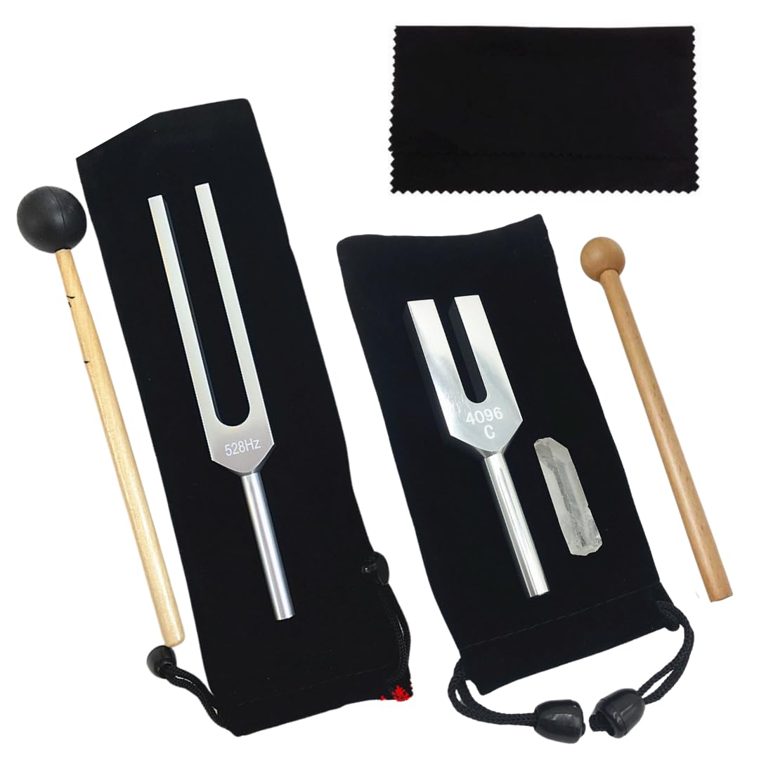 

I m so happy tuning fork crystal tuner 4096hz 528Hz with crystal healing set purification mallet