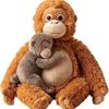 Novo Macaco Soco Encontra Mamãe Pelúcia Desenho Animado Animal de Pelúcia Parceiro de Dormir Companheiro Decoração de Quarto de Bebê Quarto de Brinquedos Presente de Aniversário para Crianças