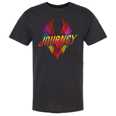 Men's Journey Heart Wings T-Shirt Mens Womens Tees Top  Black