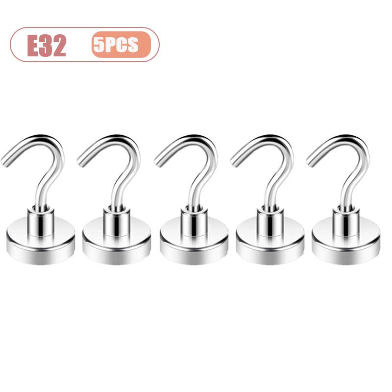 1-40PCS Magnetic Hook for Kitchen Fridge Storage No Drill Suction Cup Strong Magnet Organizer for Hanging Items