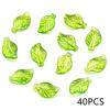 10-100Pcs Green Acrylic Leaf Charms Leaves Beads Pendants For Diy Necklace Bracelet Earrings Jewelry Making Handmade Crafts