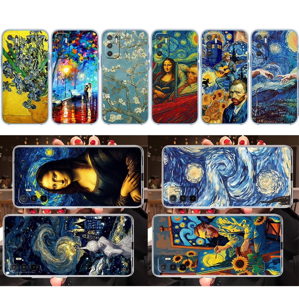 BF101 Starry Night Van Gogh Painting Phone Case for Motorola Moto G7 G8 G9 G84 G85 G73 G24 G15 Z2 Play Power Plus