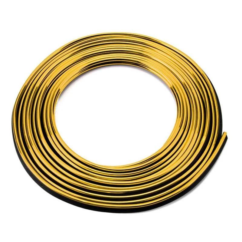 

5 м украшение салона автомобиля отделка нитью полоска стайлинга автомобиля наклейки авто декор наклейки линия золотой