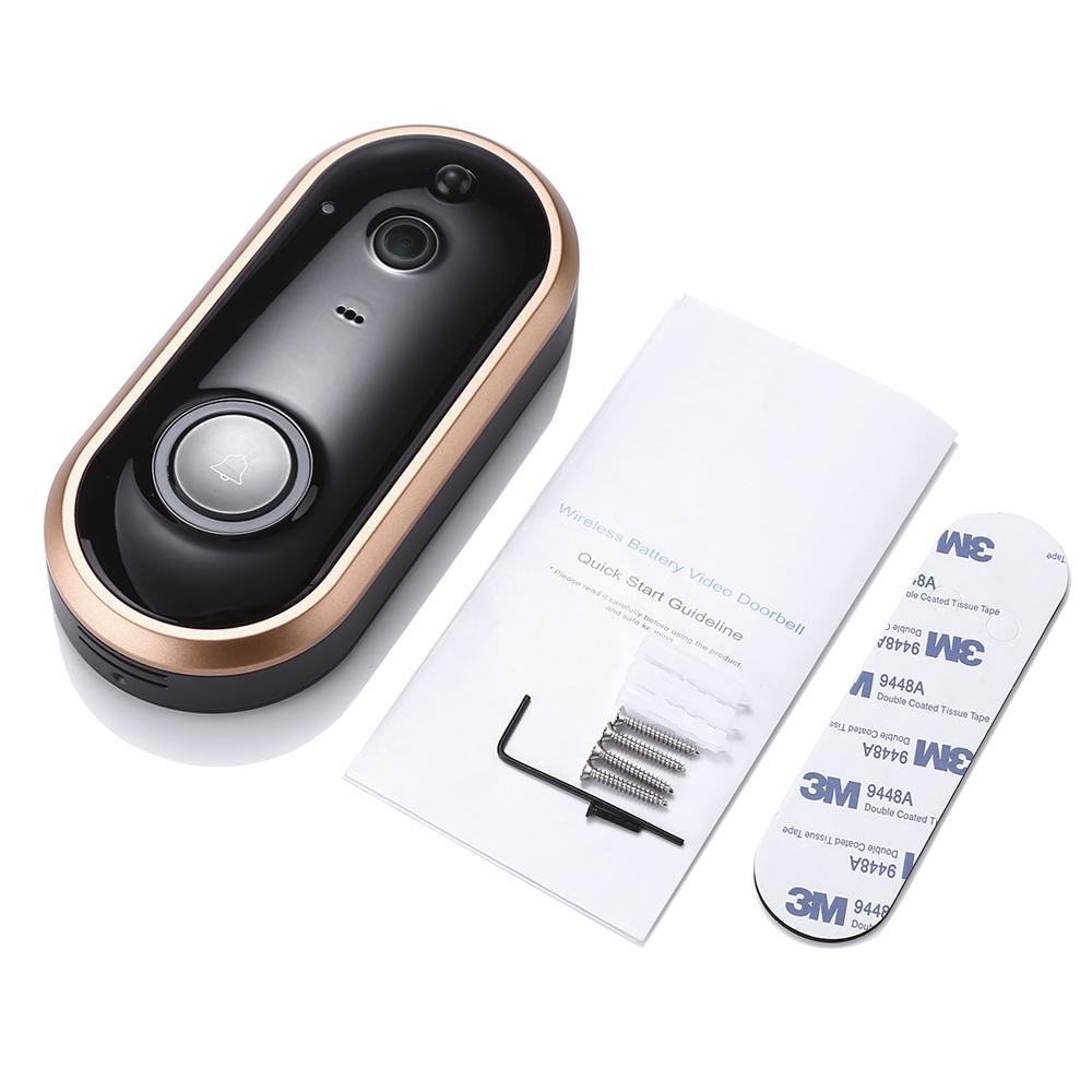 Wireless Video Doorbell, 1080P HD Infrared Night Vision Camera, Smart WiFi Remote Voice Intercom Home Doorbell