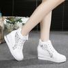 Keilabsatz Chunky Schuhe Damen Lässige Vulkanisierte Sneaker Frau Hohe Plateau Atmungsaktive Mesh Sneaker Designer Damen Sports Dad Schuhe