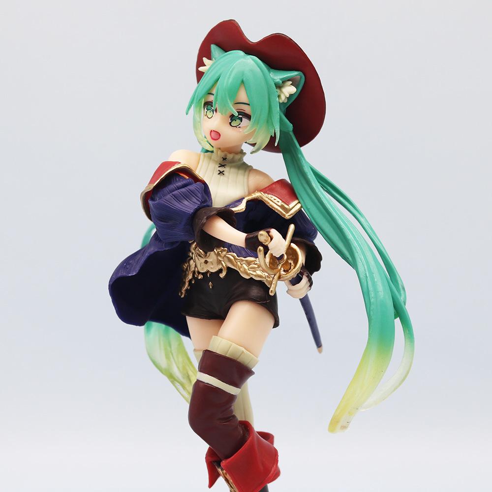 Anime Fairy Tale Wonderland Hatsune Miku Figure Hatsune Miku Puss in Boots Kawaii Action Figures Adult Collection Model Toy Gift
