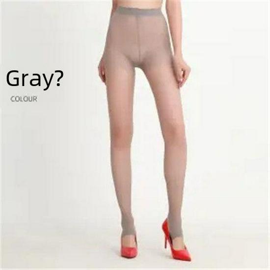 3-Pack Ultra-Thin Flesh-Colored Women's Anti-Snagging Step-On Stockings with Foot Pantyhose for Summer