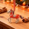 Pony Vánoční ozdoba Kamínková Zvěrokruh Kůň Přívěsek pro Dekoraci Stromku Třpytivý Sváteční Přívěsek Kůň pro Štěstí Tématická Dekorace