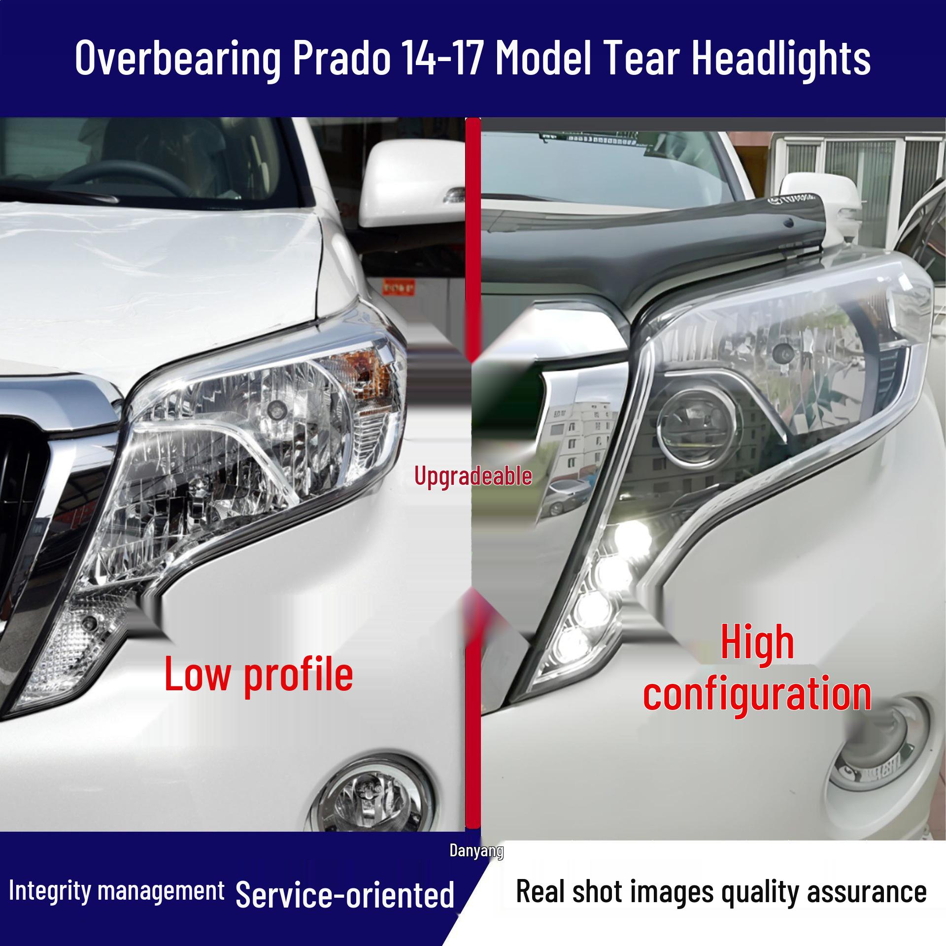 

Front Headlights for 2014-2017 Prado Land Cruiser: Teardrop Design, Low & High Configurations [Low Configuration]