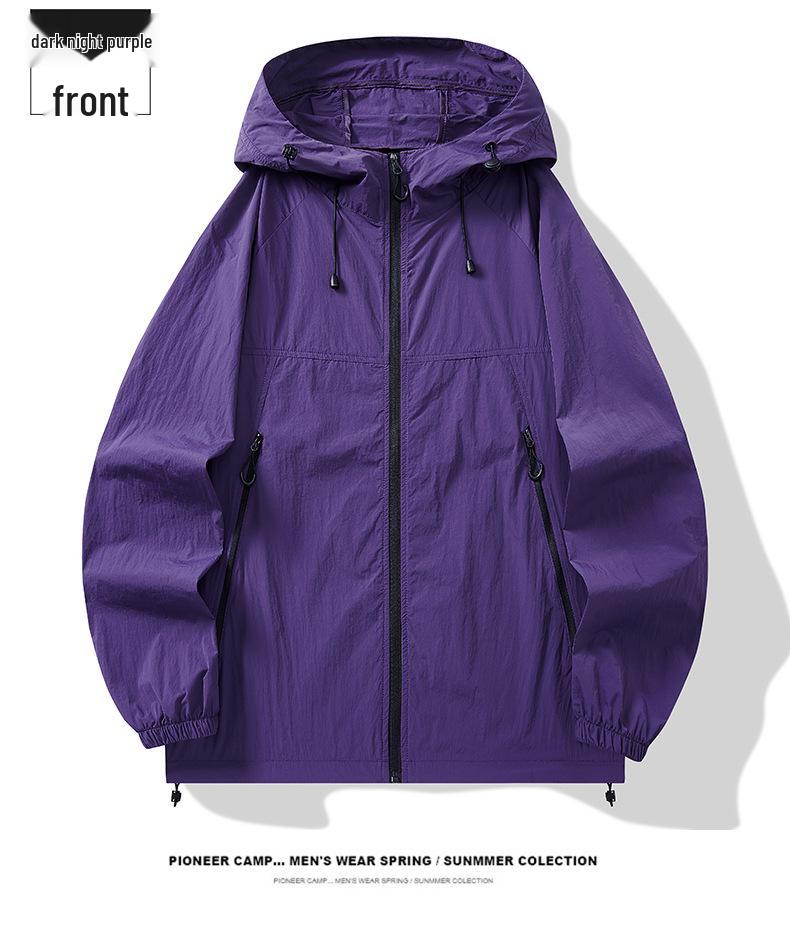 Men's 2025 Summer Lightweight Nylon Hooded Sun Protection Jacket - Stretchy, Skin-Friendly, Breathable, UV Protection, Couple's Design.