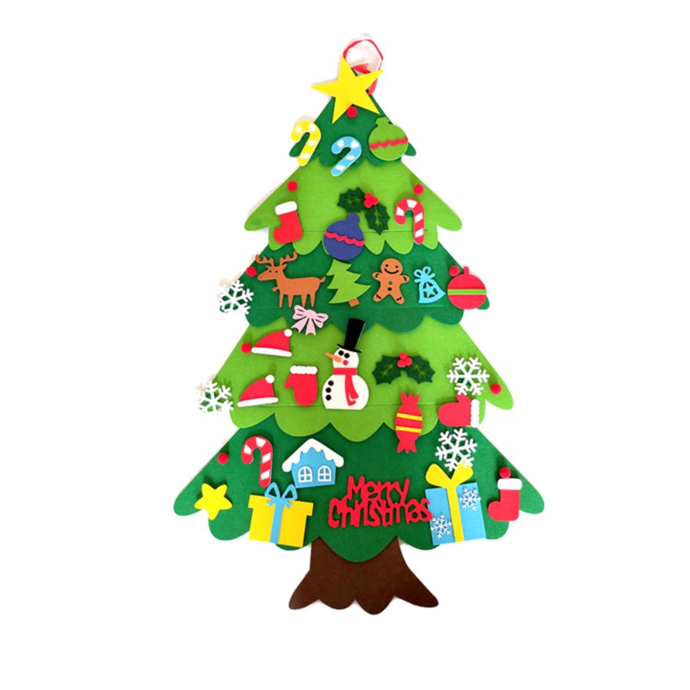 Kids DIY Felt Christmas Tree Merry Christmas Decorations For Home 2025 Christmas Ornaments Navidad 2025 New Year Gifts Xmas Tree