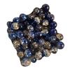 50Pcs Crushed Ice Glass Beads Multicolored Sparkling Round Beads For Bracelets