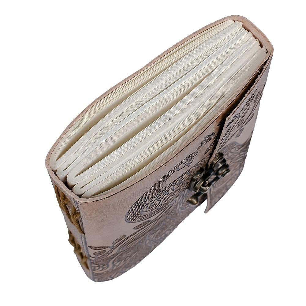 Tagebuch mit Vintage-Schloss, persönlicher Organizer, Tagebuch für Männer und Frauen.  Farbe braun