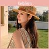 Vintage British Style Straw Hat With Sun Protection For Summer Travel