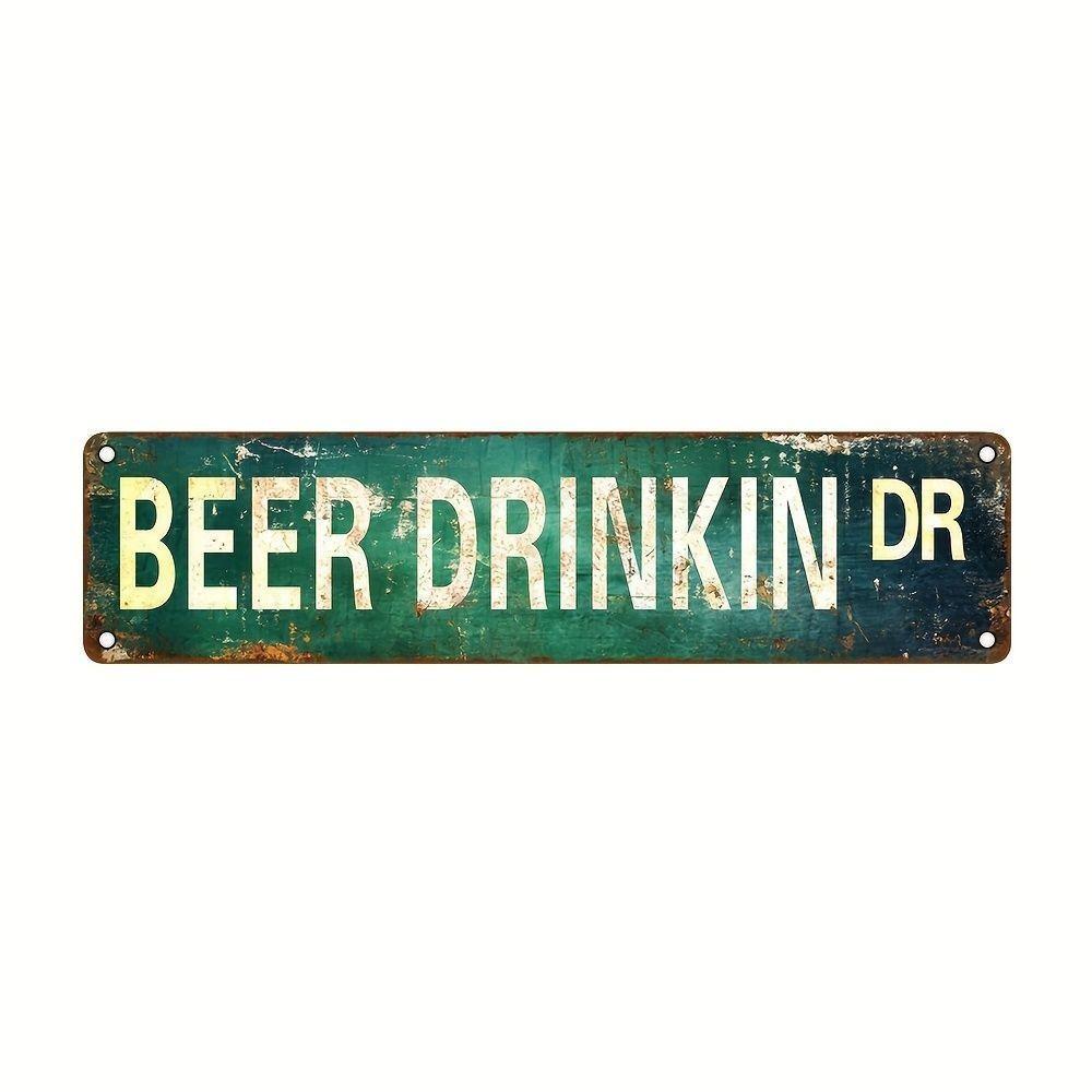 Retro Metal Wall Art for Home Office Beer Bar Decor