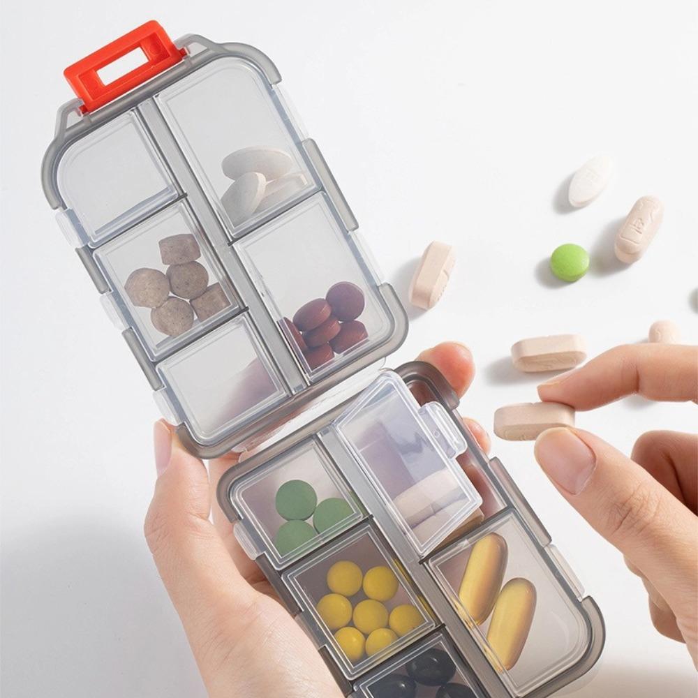 New Hot Mini Portable Travel 10 Grids Travel Pill Container Cases Box Organizer Storage for Tablets Vitamin Medicine Fish Oils
