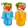 Boîte Bento pour Enfants Support à Tacos en Silicone de Qualité Alimentaire, Conception à Boucle à Rabat Stockage Burrito Boîte Porteur de Nourriture de Pique-nique, Manutention Anti-fuite Déjeuner