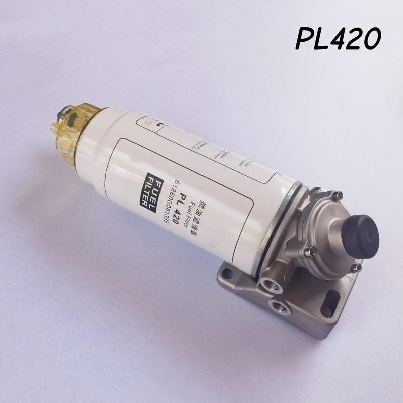 PL420 612600081335 Fuel Water Separator Assembly With handpump Truck Fuel Filter FS19816 612630080088 1000424916
