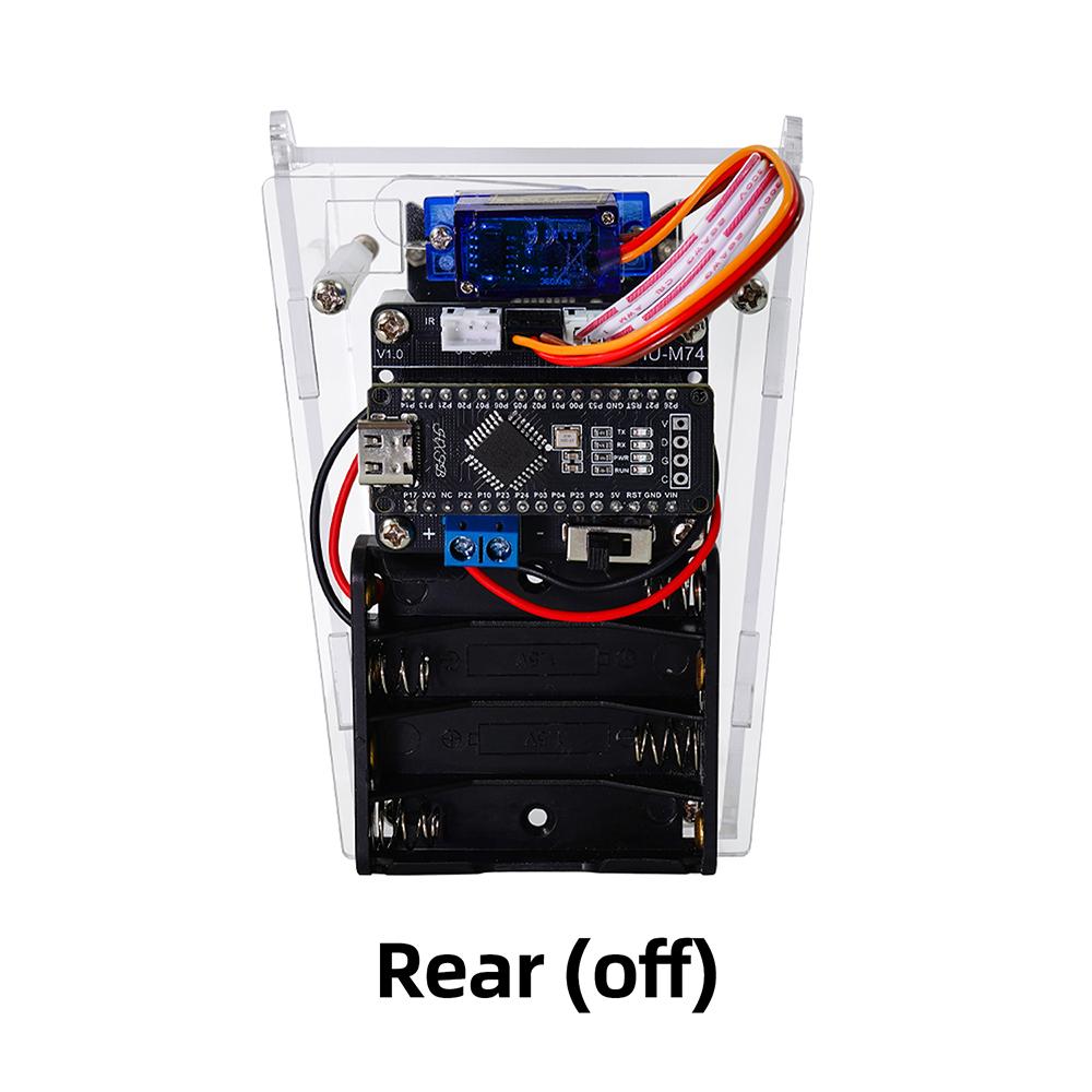 HXFB Graphical Programming Smart Trash Can Kit HU‑102 Ultrasonic Induction Automatic Lid Open Close Maker Electronic Training