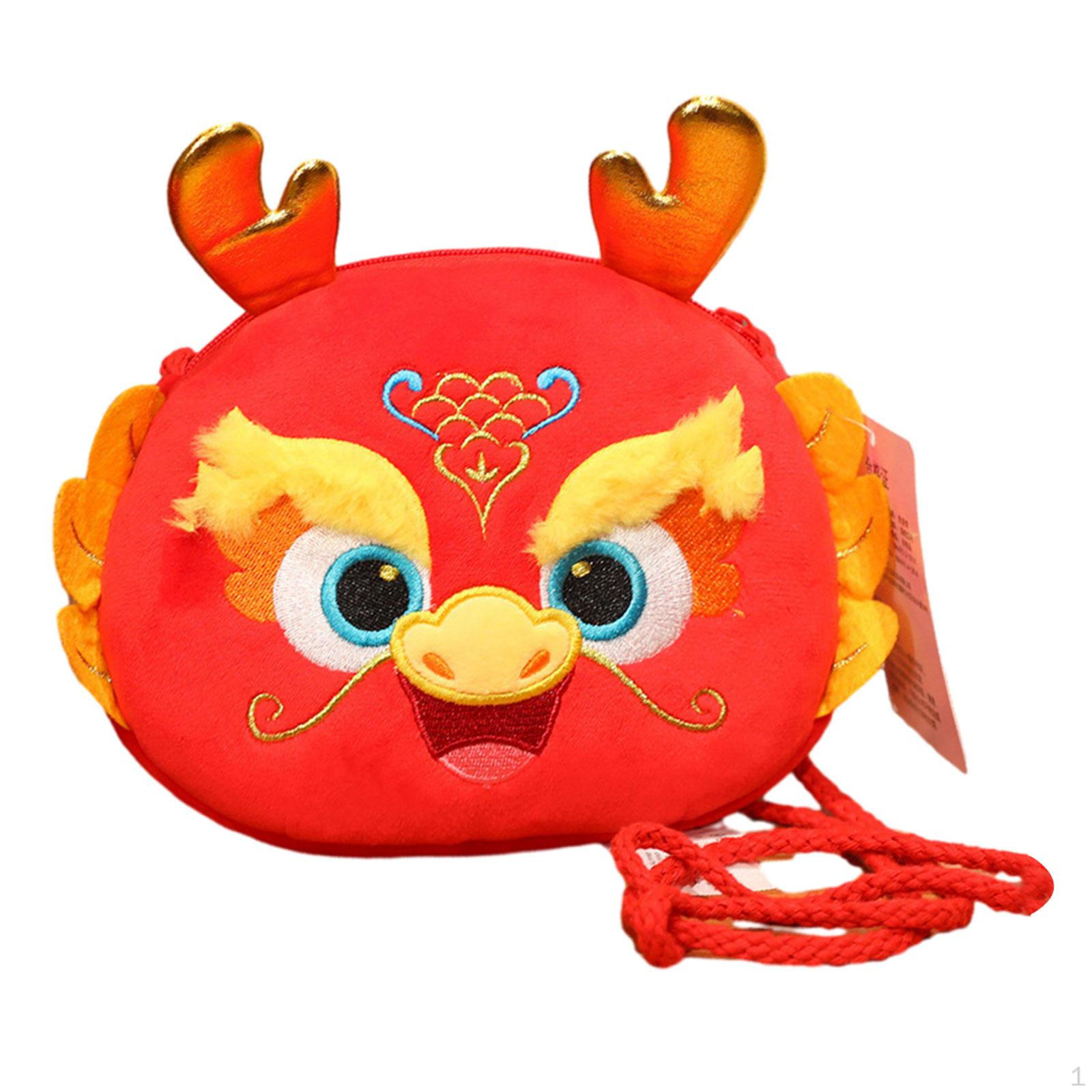 

Chinese Year Crossbody Bag, Dragon Wallet Change Pouch for Adults Kids, Trendy