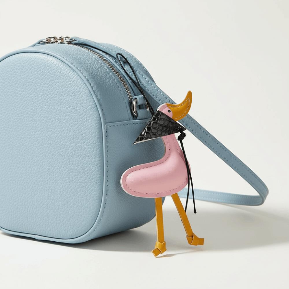 Hanger Pu Leather DuckKeychain Cartoon Bag Charm Cute Scarf Duck Pendant Women