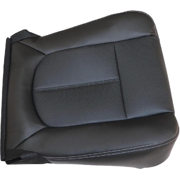 GXARTS Driver Side Bottom Replacement Leather Seat Cover Black #5B or 6B Compatible with Ford F250 F350 F450 F550 2011 2012 2013 2014 2015 2016