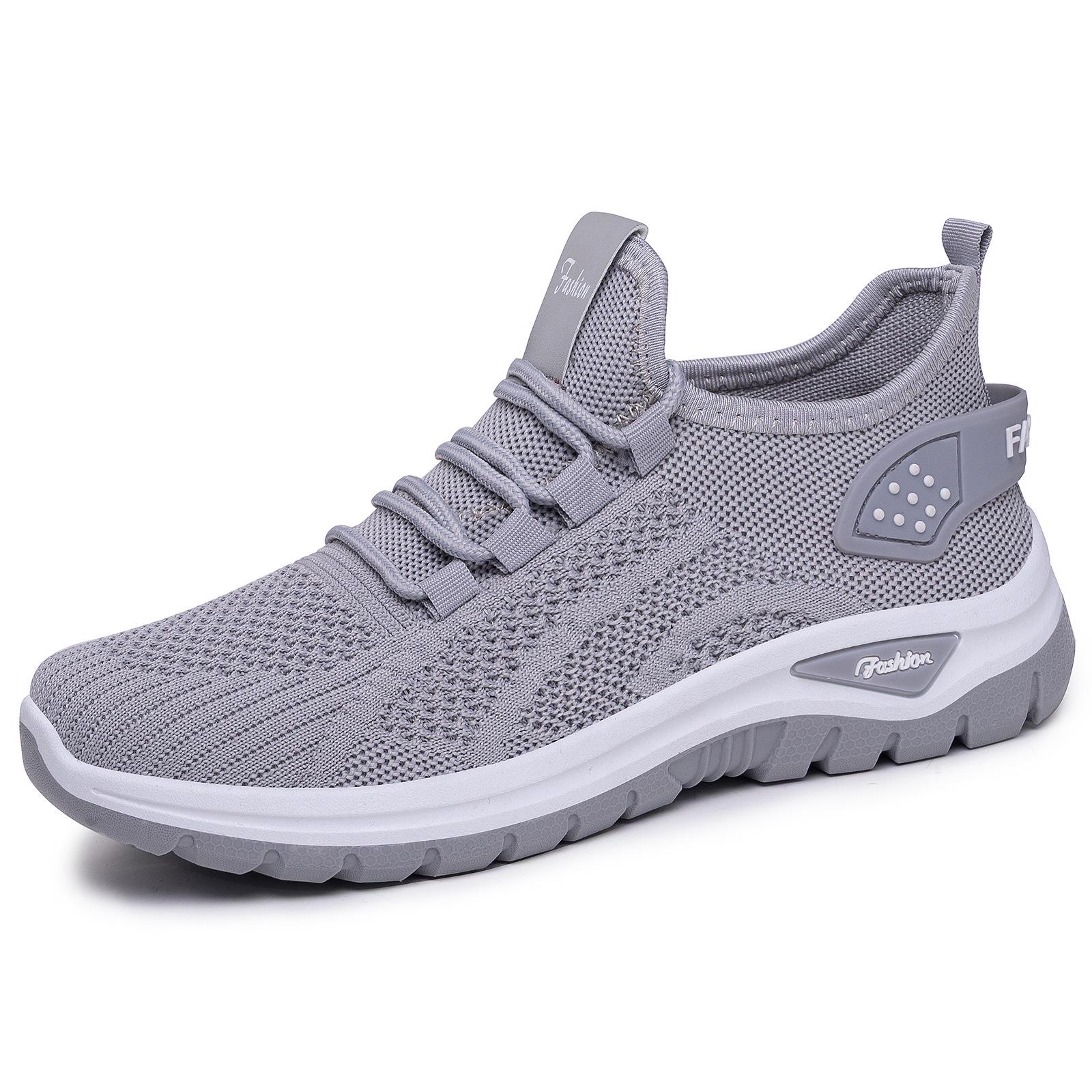 Versatile Plus Size Women s Lightweight Flyknit Running Shoes - Breathable, Soft Sole, Casual Spring Sneakers 43