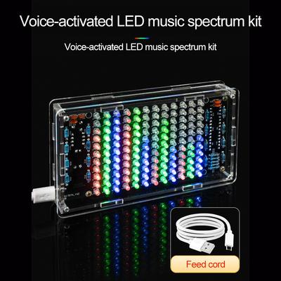 DIY-Lautsprecher-Bausatz: Lötprojekt Spectrum Mini-Elektronikdisplay, klangaktivierter Heimstereo-Lautsprecher zum Erlernen des Lötens mit USB-Anschluss