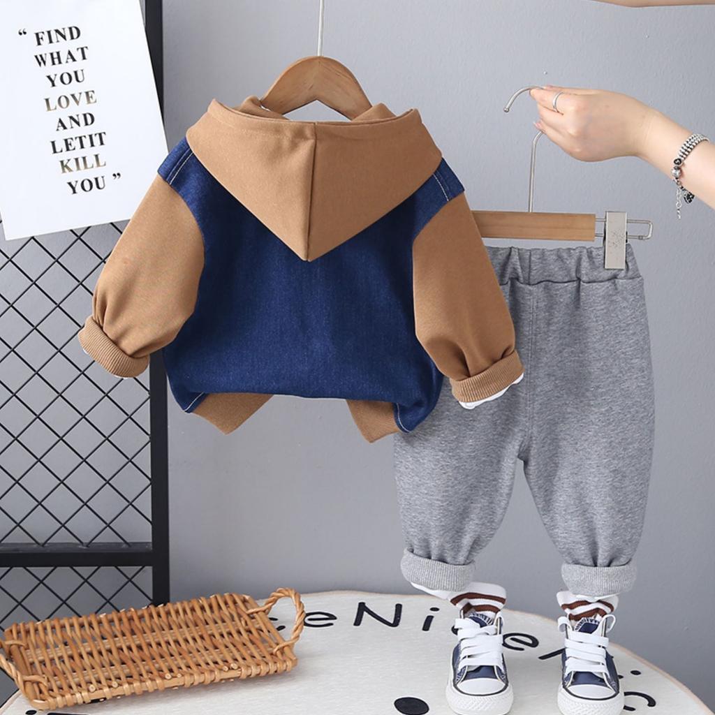 Dětská ležérní souprava s dlouhým rukávem, pohodlné každodenní oblečení