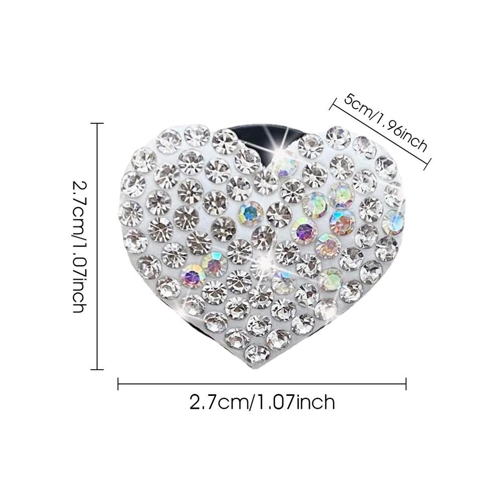 

Блестящие хрустальные сердца для автомобильного воздуховода, зажим для диффузора, стразы, зажим для воздуховыпускного отверстия, автомобильный диффузор духов, украшения для автомобиля, аксессуары белый