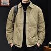 2025 Men's Trendy Lapel Patchwork Down Jacket - Lightweight Autumn/Winter Brand with White Duck Down Liner, Plus Sizes Available