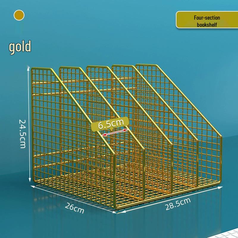 Großer Metall Schreibtisch Organizer: Ablage & Bücherregal für Bürobedarf