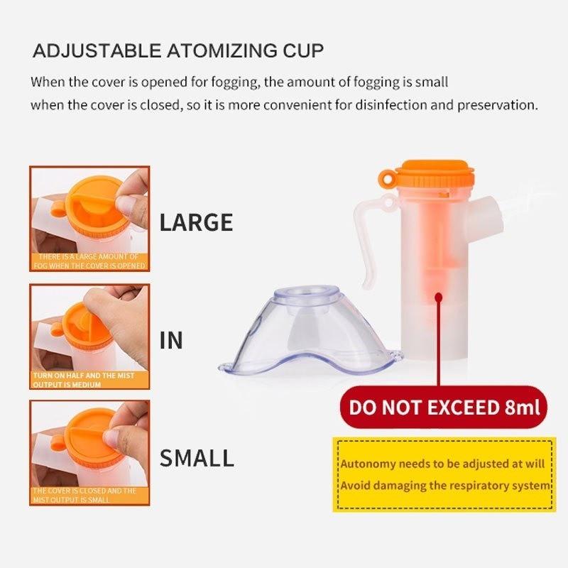 Heavy Duty Compact Nebulizer Adjustable Delicate Mist Asthma Compression Atomizer Kids Adults Micron Size Atomization Machine