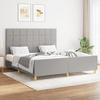 VidaXL Bed Frame with Headboard Light Grey 160x200 Cm Fabric3125065