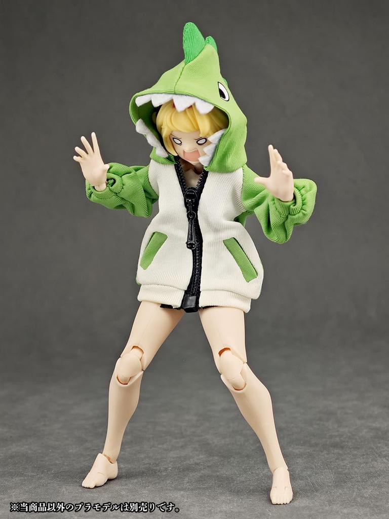 ALPHAMAX Party Animal Girl Roomwear Monster Hoodie Costume for 15-18cm Plastic ModelDoll (Finished Product) AX-0350