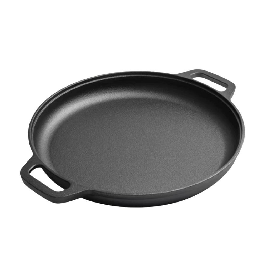 

Deepened Skillet Pan Uncoated Frying Skillet Chicken Cooking Pot Pancake Pan BBQ чёрный