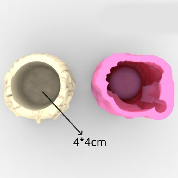 Flower Pot Silicone Mold Crown Girls Pen Holder Mold for DIY Succulent Planter