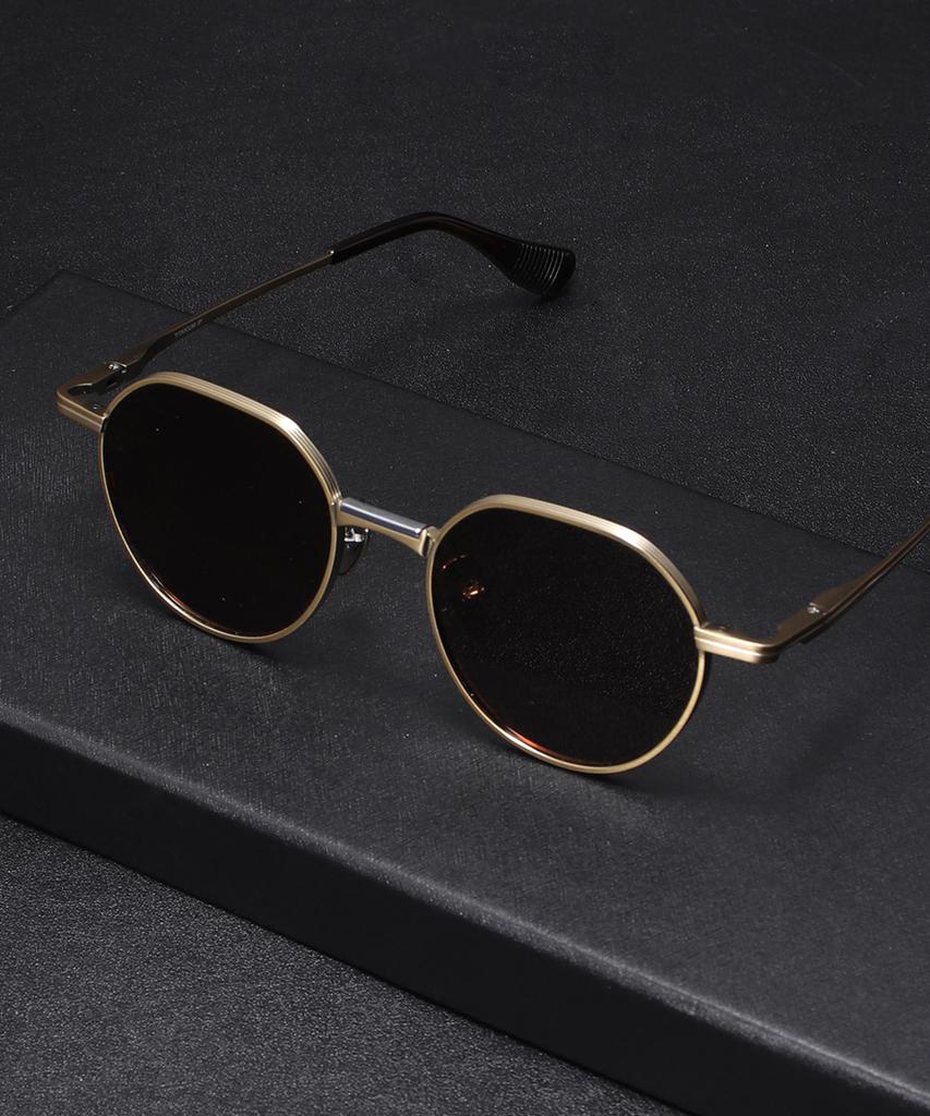 Lingkeonpeuleim Arlt-D150 Titanium Sunglasses Brown