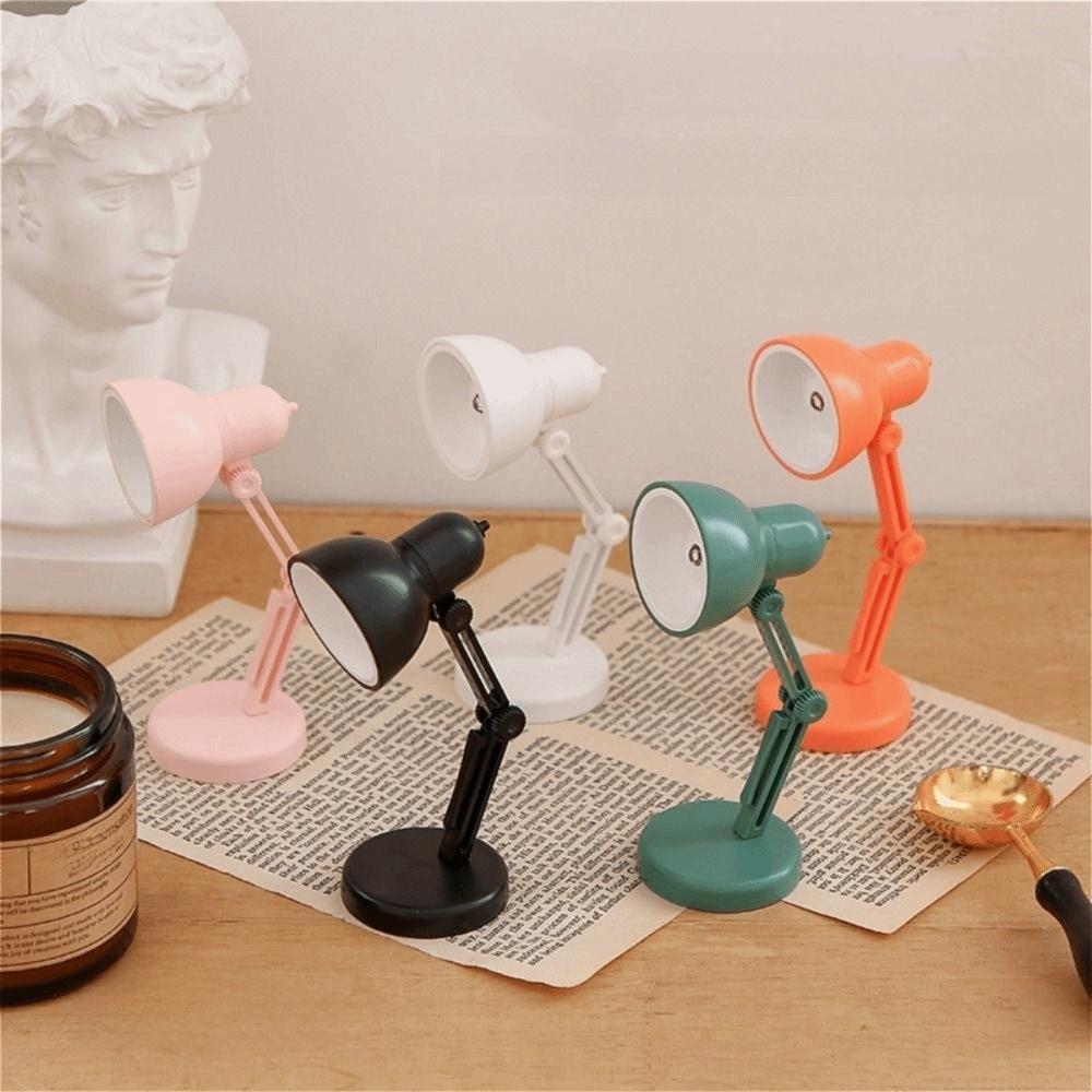Creative Mini LED Desk Lamp Foldable Eye-caring Table Lamp Adjustable Portable Dollhouse Lamps Home Decorations