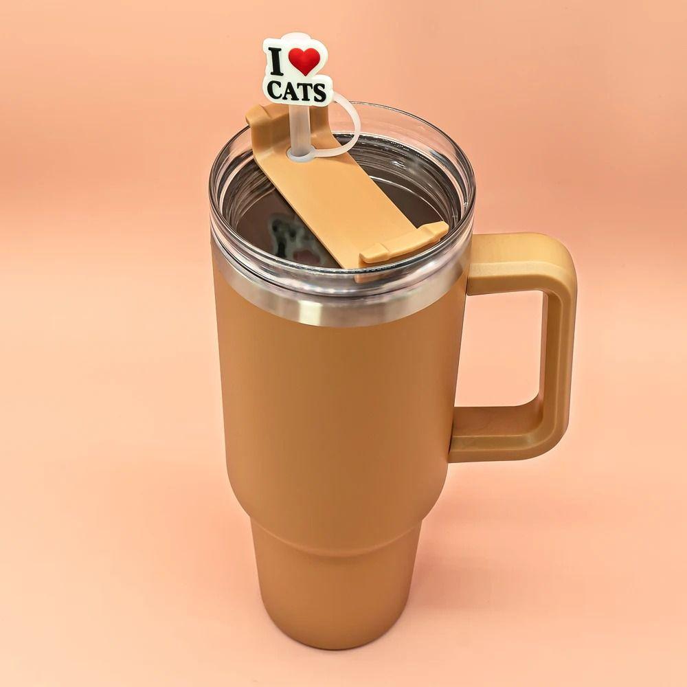 Silicone Straw Topper 8/10mm Straw Tips Cat Series Straw Cover Cap  Splash Proof