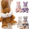 Cute High Quality Cartoon Colorful Rabbit Plush Doll Long Hair Happy Animal Stuffed Toy Home Decor Comforting Gift For Child