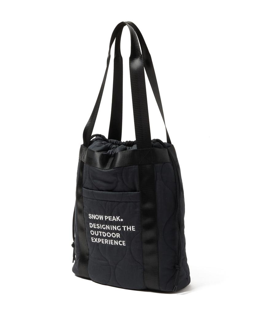 Snow Peak Quilted Ripstop Tote Tote and Black One AC-25AU013 Bag, Handbag, Men's Women's,