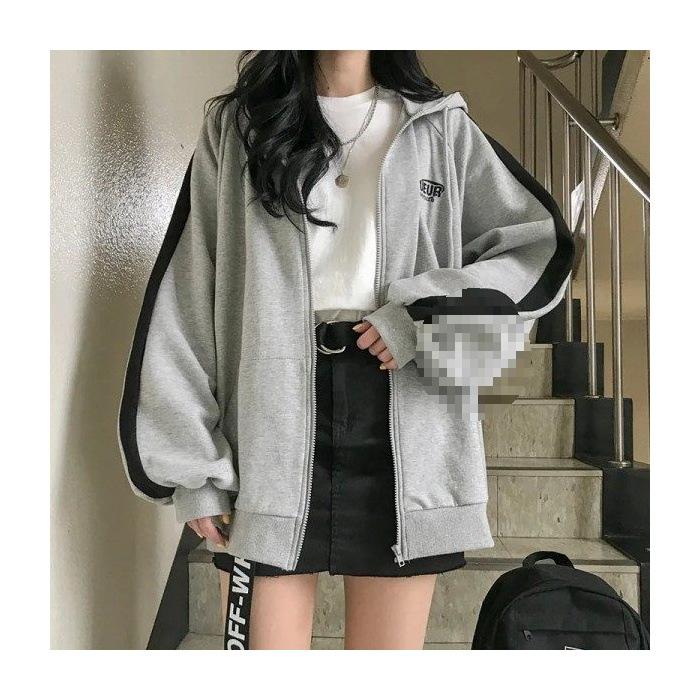 Early Autumn Hong Kong Style Versatile Women s Hoodie - Korean Trendy Student Loose Fit S