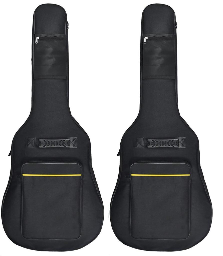 Socpuro Guitar 106cm Tall x 41cm Set with Gig Bag for Electric and Acoustic Oxford Shoulder or with Thick Case, Wide, 2-Piece Guitars, Cushioned,