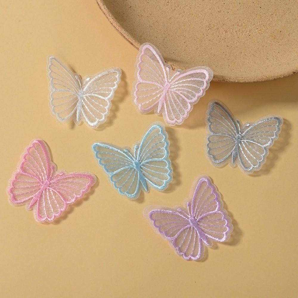 Dreamy Embroidered Mesh Butterfly DIY Handmade Sewing Craft Decoration Lace Patches  for Hat Decor